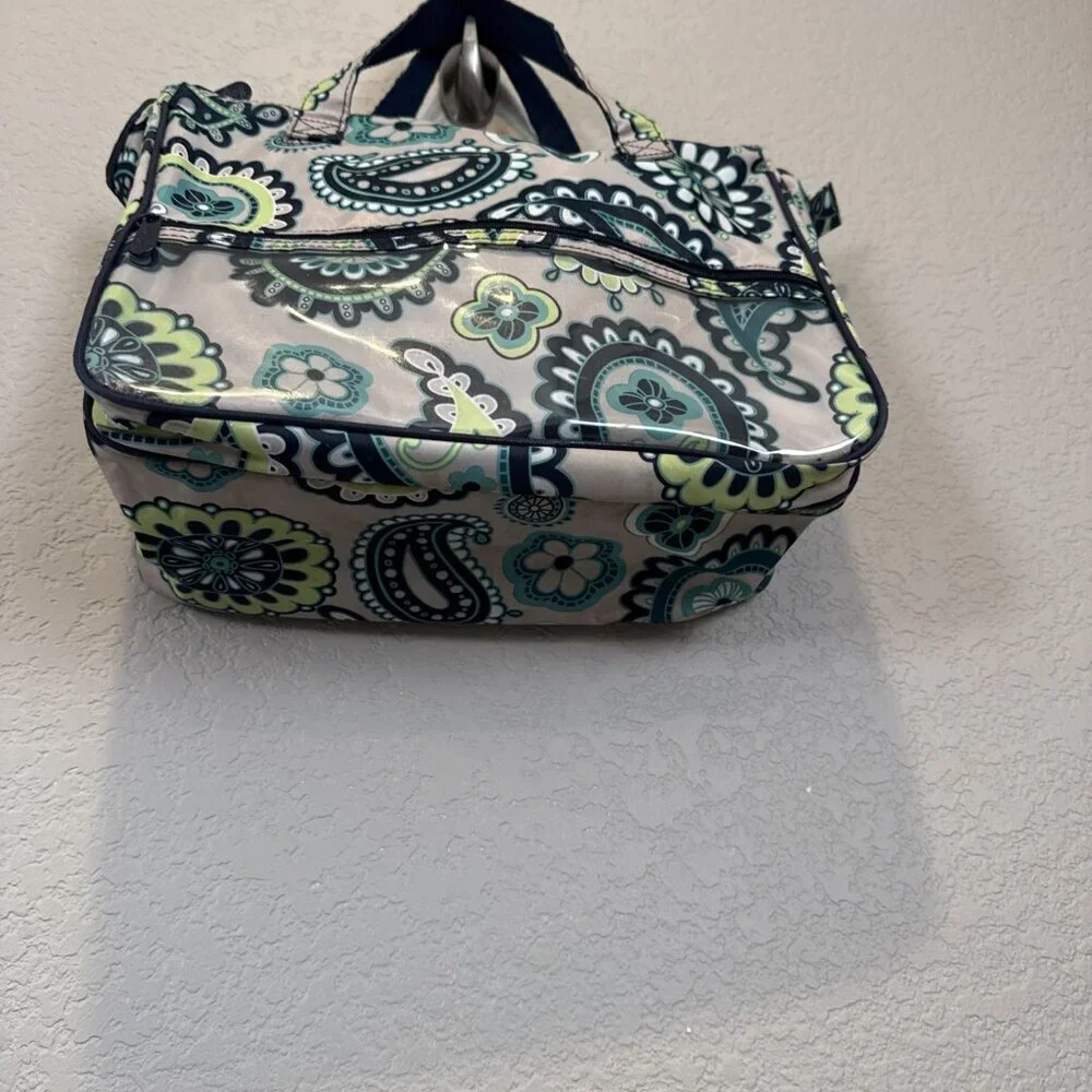 Thirty-One True Beauty Bag Paisley Day Retired Cosmetic Travel Handles Make Up